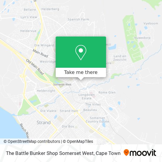 The Battle Bunker Shop Somerset West map