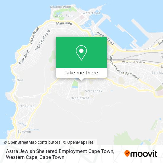 Astra Jewish Sheltered Employment Cape Town, Western Cape map