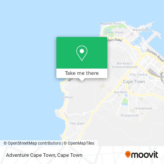 Adventure Cape Town map