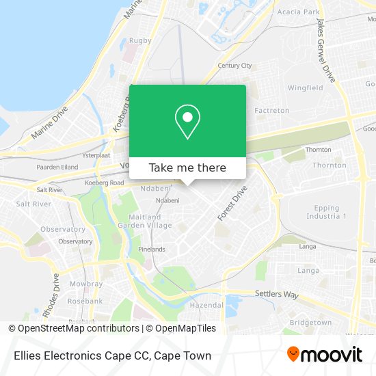Ellies Electronics Cape CC map