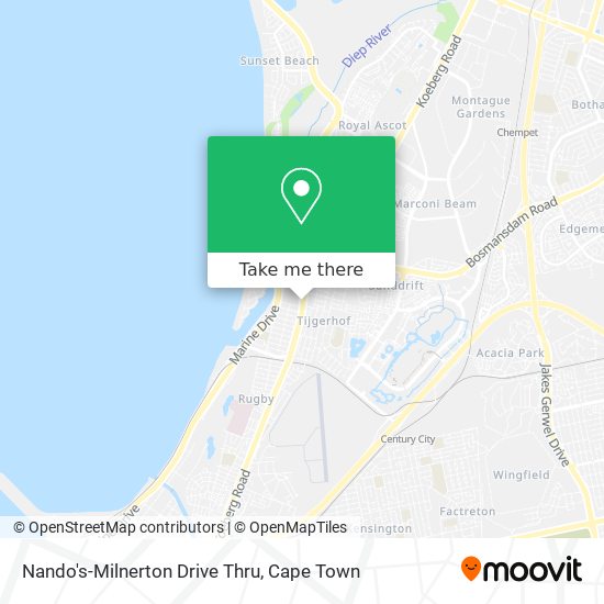 Nando's-Milnerton Drive Thru map