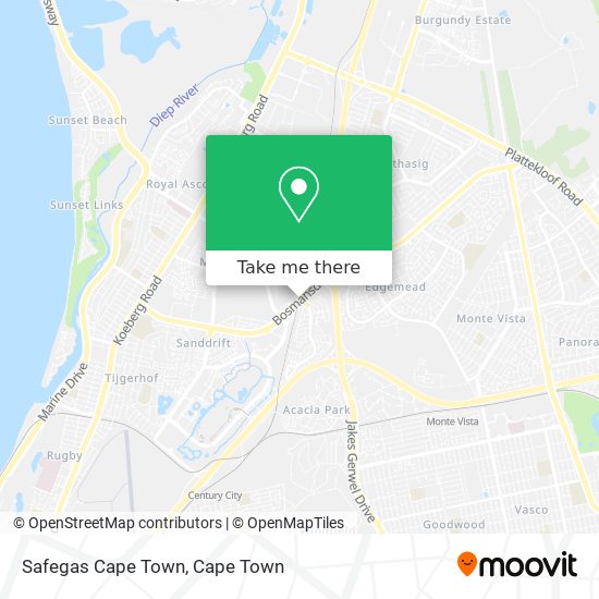 Safegas Cape Town map