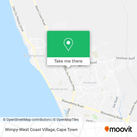 Wimpy-West Coast Village map