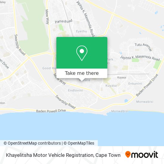 Khayelitsha Motor Vehicle Registration map