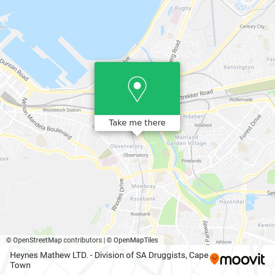 Heynes Mathew LTD. - Division of SA Druggists map