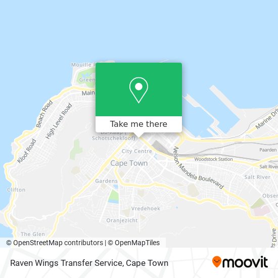 Raven Wings Transfer Service map