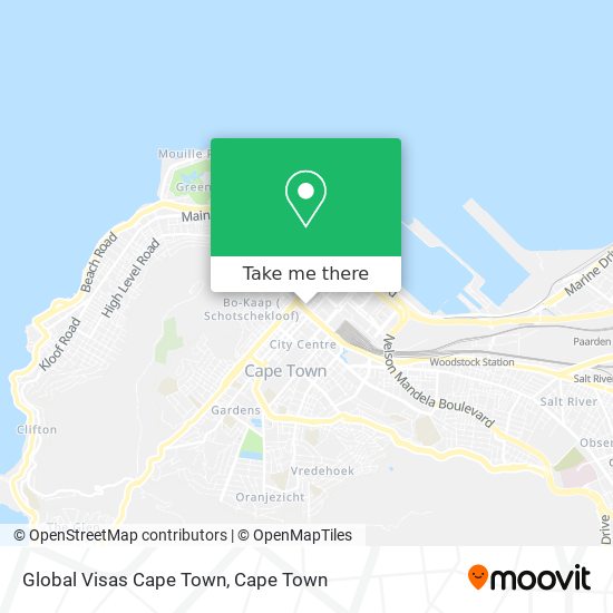 Global Visas Cape Town map