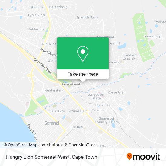 Hungry Lion Somerset West map