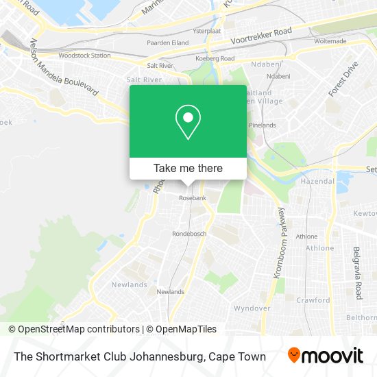 The Shortmarket Club Johannesburg map
