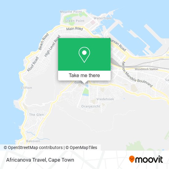 Africanova Travel map