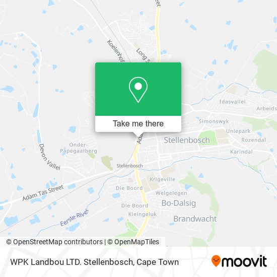 WPK Landbou LTD. Stellenbosch map