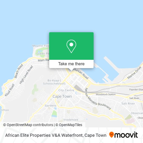 African Elite Properties V&A Waterfront map