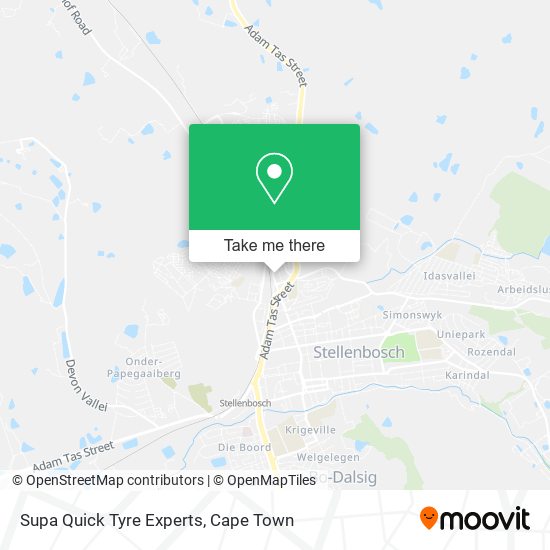 Supa Quick Tyre Experts map
