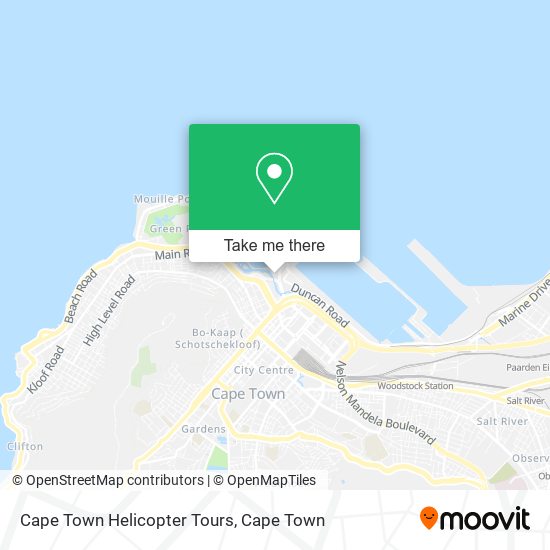 Cape Town Helicopter Tours map