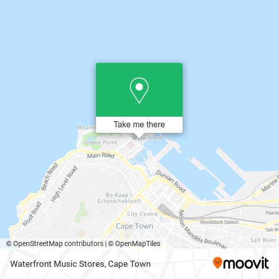 Waterfront Music Stores map