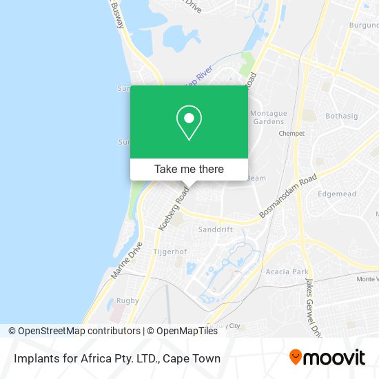 Implants for Africa Pty. LTD. map