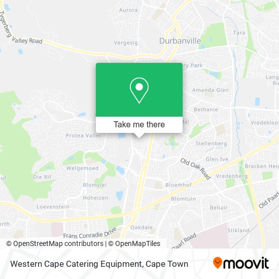 Western Cape Catering Equipment map