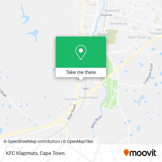 KFC Klapmuts map