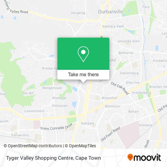 Tyger Valley Shopping Centre map