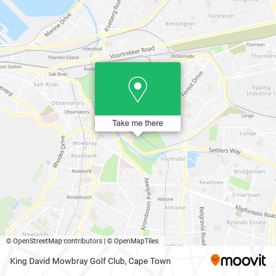 King David Mowbray Golf Club map