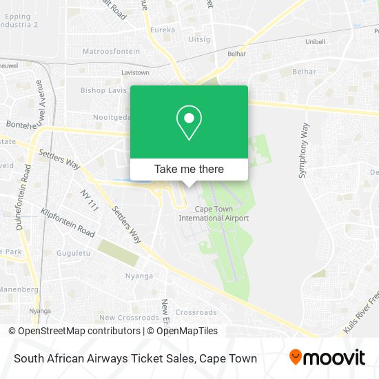 South African Airways Ticket Sales map