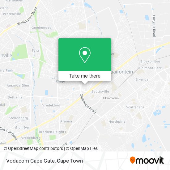 Vodacom Cape Gate map