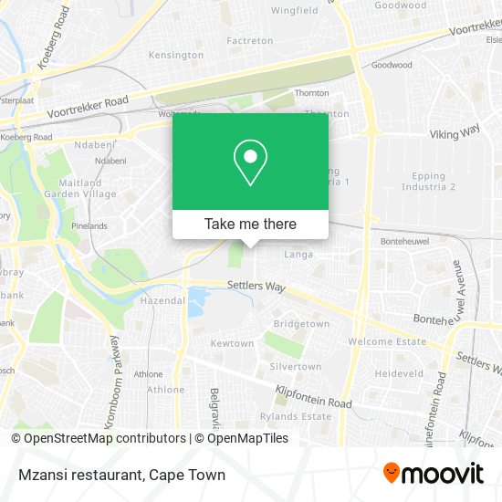 Mzansi restaurant map