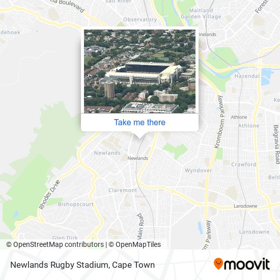 Newlands Rugby Stadium map