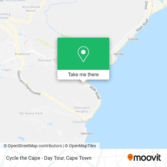 Cycle the Cape - Day Tour map