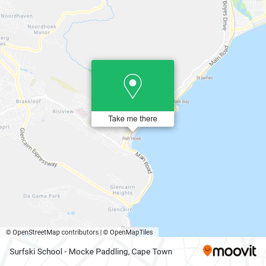 Surfski School - Mocke Paddling map