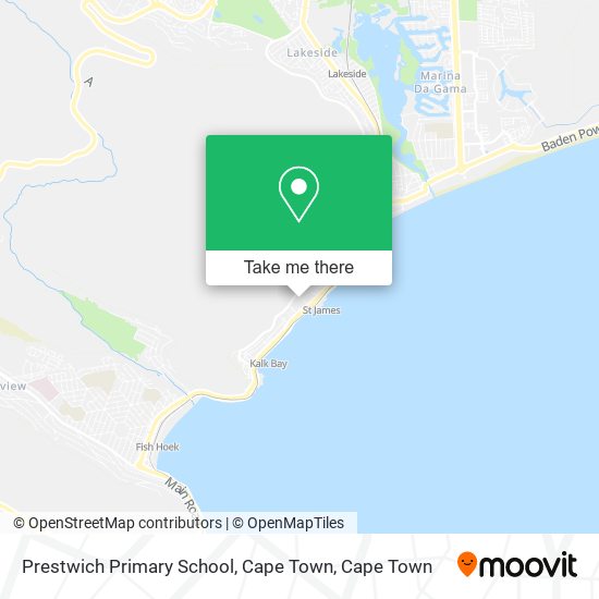 Prestwich Primary School, Cape Town map