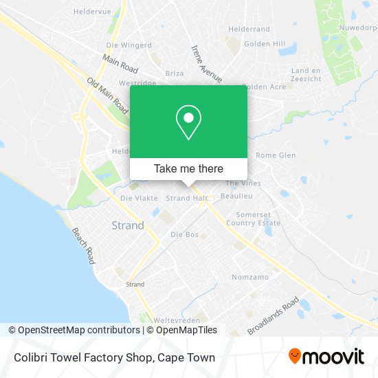 Colibri Towel Factory Shop map