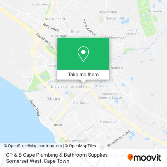 CP & B Cape Plumbing & Bathroom Supplies Somerset West map
