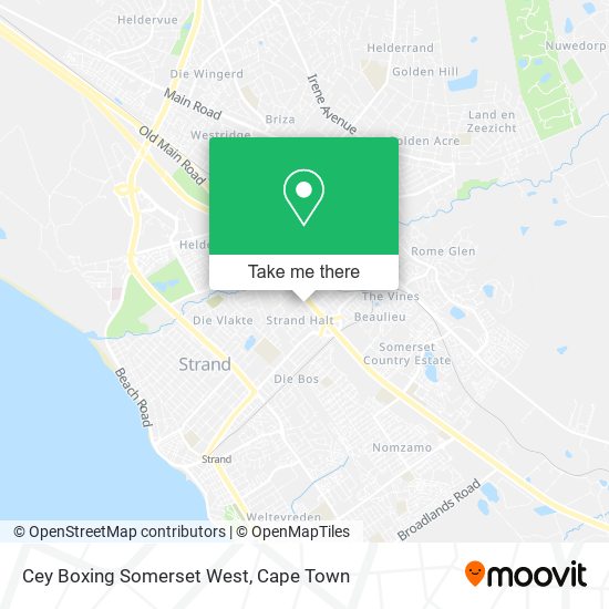 Cey Boxing Somerset West map