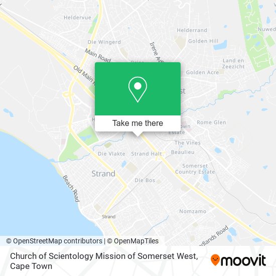Church of Scientology Mission of Somerset West map