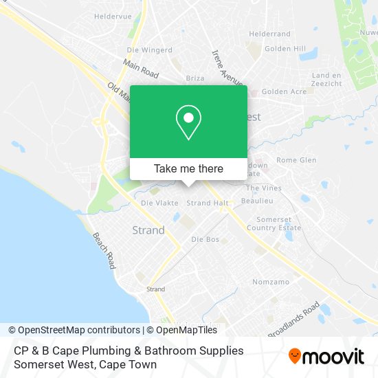 CP & B Cape Plumbing & Bathroom Supplies Somerset West map