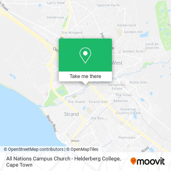 All Nations Campus Church - Helderberg College map