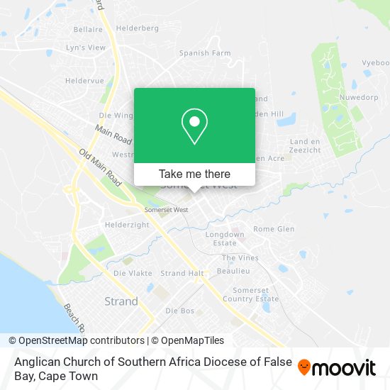 Anglican Church of Southern Africa Diocese of False Bay map