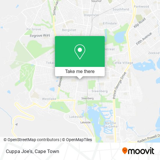 Cuppa Joe's map