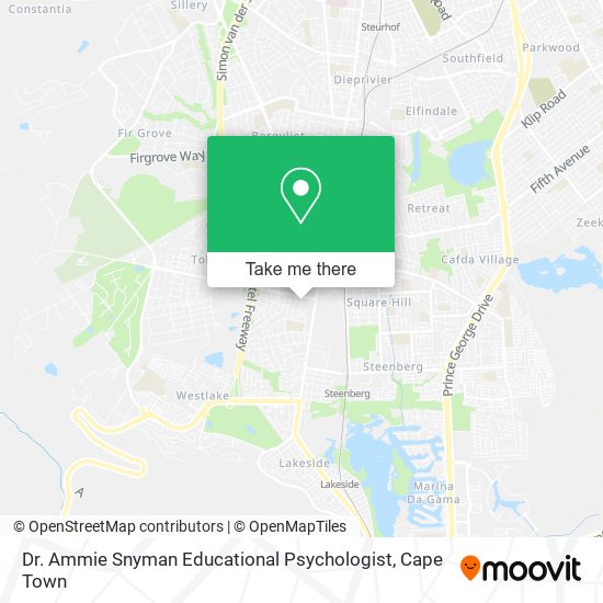 Dr. Ammie Snyman Educational Psychologist map