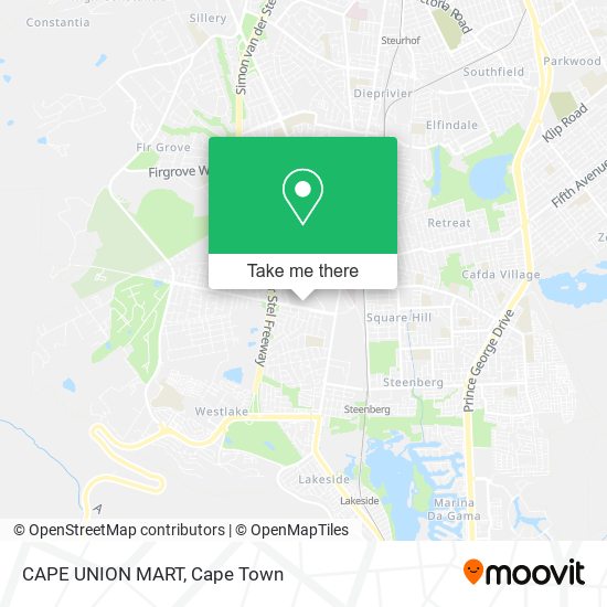 CAPE UNION MART map