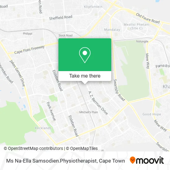Ms Na-Ella Samsodien.Physiotherapist map