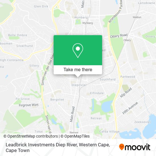 Leadbrick Investments Diep River, Western Cape map