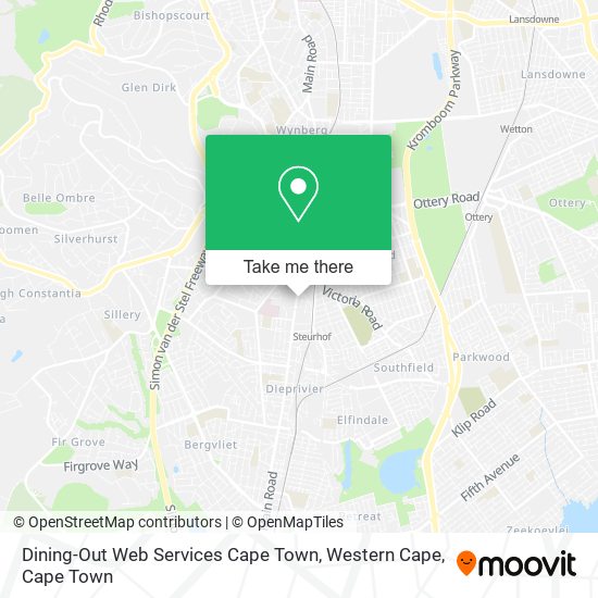 Dining-Out Web Services Cape Town, Western Cape map
