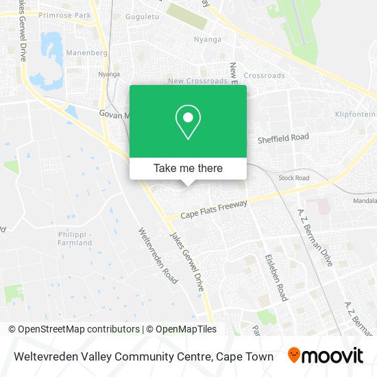 Weltevreden Valley Community Centre map