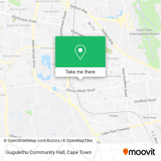 Gugulethu Community Hall map