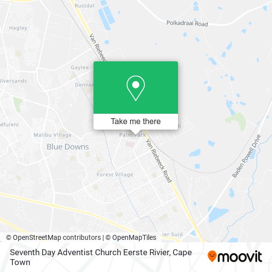 Seventh Day Adventist Church Eerste Rivier map