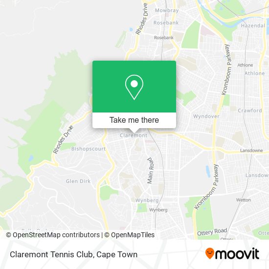 Claremont Tennis Club map