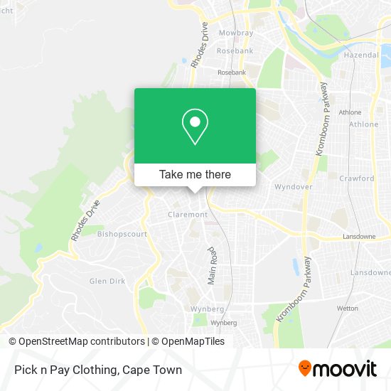 Pick n Pay Clothing map