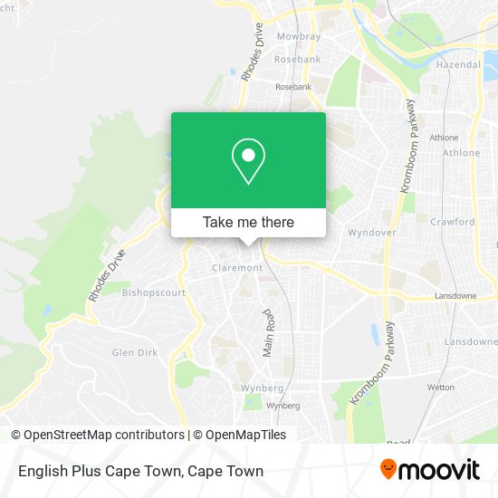 English Plus Cape Town map